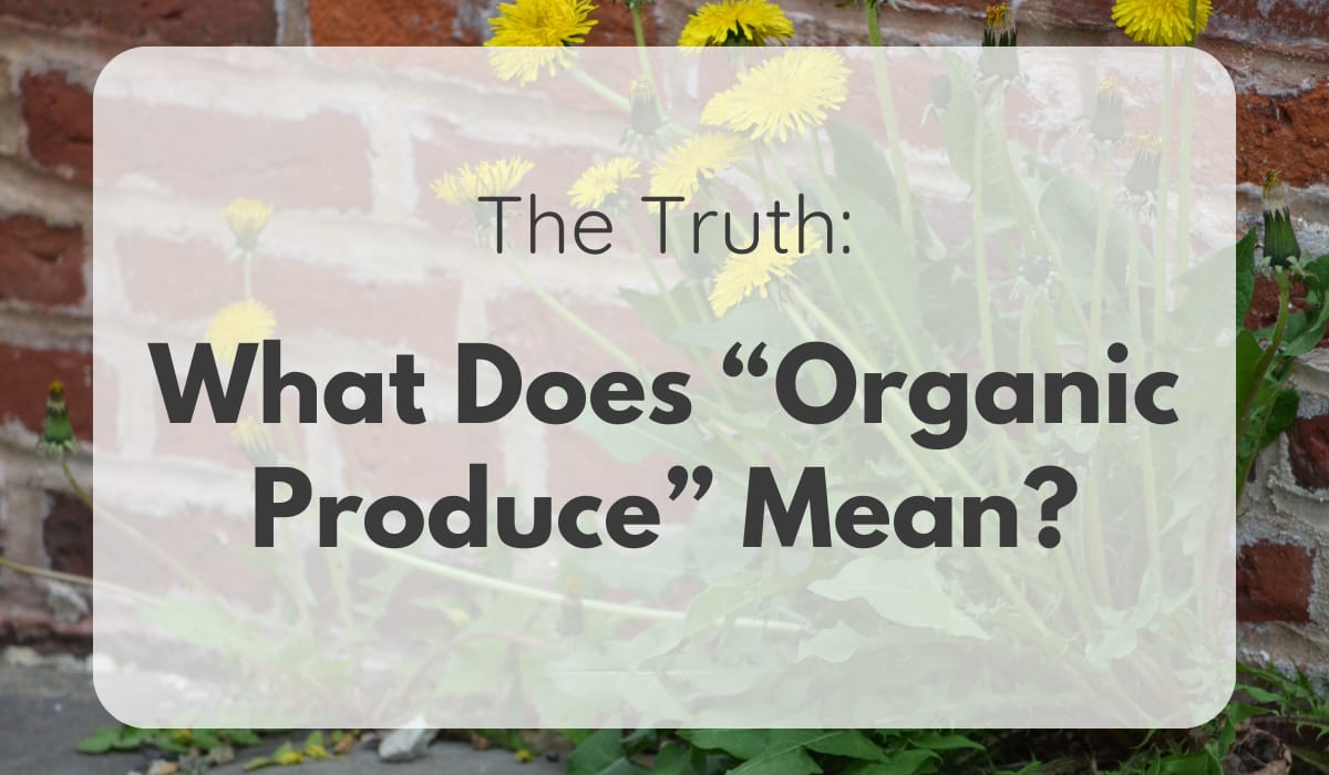 what does Organic produce mean